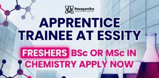Freshers Chemistry Jobs at Essity Goa | Apply Now for Apprentice Trainee Role