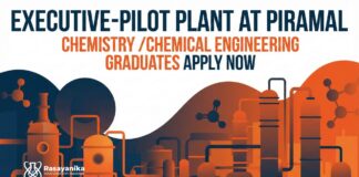 BSc Chemistry Jobs at Piramal | Executive Pilot Plant Role
