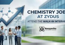 Walk-In Interview at Zydus | MSc Chemistry Graduates Apply Now Freshers Chemistry Jobs at Zydus Life Science | Attend the Walk-In Interview
