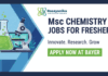 Freshers MSc Chemistry Jobs | Junior Process Development Scientist at Bayer MSc Chemistry Jobs for Freshers | Apply Now at Bayer