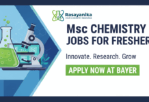 Freshers MSc Chemistry Jobs | Junior Process Development Scientist at Bayer MSc Chemistry Jobs for Freshers | Apply Now at Bayer
