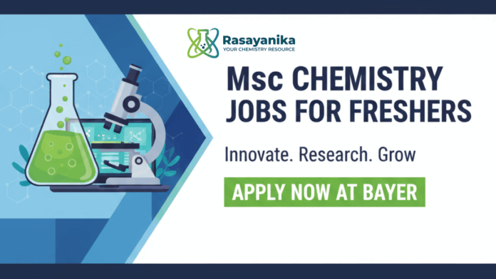 MSc Chemistry Jobs for Freshers | Apply Now at Bayer
