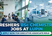 Executive Jobs at Lupin | Freshers BSc Chemistry Graduates Apply Now Freshers BSc Chemistry Jobs at Lupin | Apply Now for Executive Associate Role