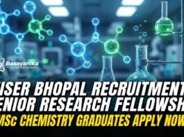 IISER Bhopal Recruitment: Senior Research Fellowship | MSc Chemistry Graduates Apply Now