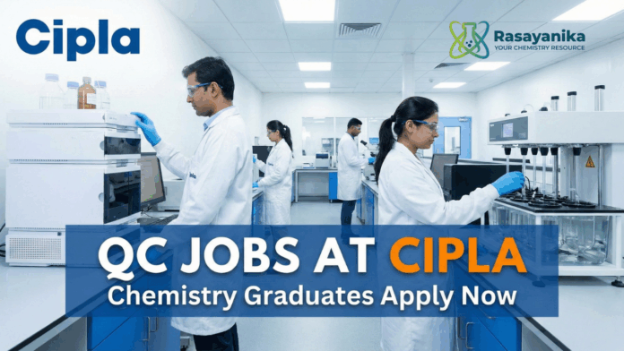 QC Jobs at Cipla | Chemistry Graduates Apply Now QC Jobs at Cipla | Chemistry Graduates Apply Now