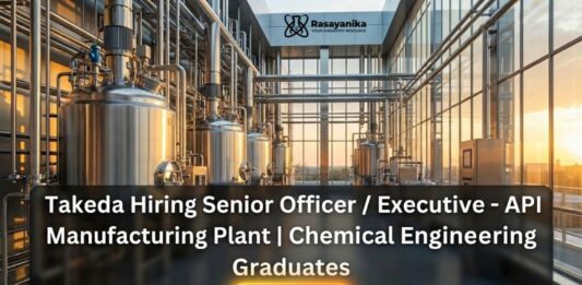 Chemical Engineering Jobs at Takeda | Apply Now Takeda Careers: Executive Jobs in API Manufacturing Mumbai | Apply Now