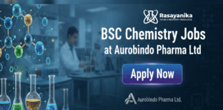 BSc Chemistry Jobs at Aurobindo Pharma Ltd | Apply Now