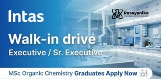 Executive Job at Intas Attend the Walk-In Interview