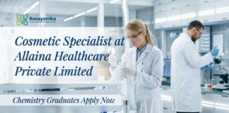 MSc Chemistry Jobs at Alaina Healthcare | Apply Now for Production Chemist Role