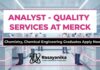 Quality Analyst Jobs at Merck | Chemistry, Chemical Engineering Graduates Apply Now 