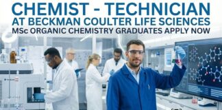 Chemist Technician at Beckman | Organic Chemistry Graduates Apply Now