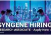 MSc Chemistry Jobs at Syngene | Apply Now for Research Associate Role Syngene Careers: Research Associate Jobs | MSc Chemistry Graduates Apply Now