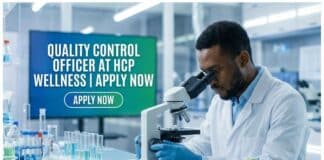 Quality Control Officer at HCP Wellness | BSc & MSc Chemistry Jobs