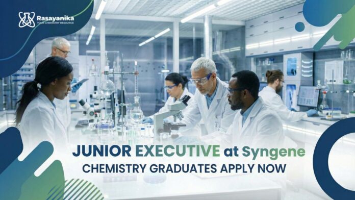 Syngene Careers: Junior Executive Role | Chemistry Jobs in Bangalore Syngene Careers: Junior Executive Role | Chemistry Jobs in Bangalore