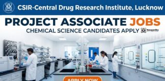 Project Associate Jobs at CSIR-CDRI | Chemical Science Candidates Apply