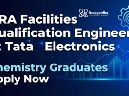 Tata Electronics Careers: QRA Engineer | MSc Chemistry Jobs