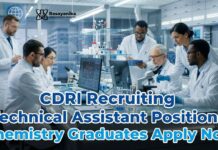   CSIR-CDRI Recruitment 2025: Technical Assistant Roles | Chemistry Graduates Apply Now