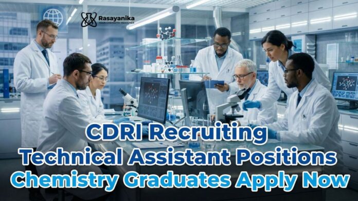   CSIR-CDRI Recruitment 2025: Technical Assistant Roles | Chemistry Graduates Apply Now