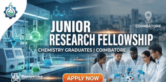 Junior Research Fellowship in Coimbatore | Chemistry Grads Apply