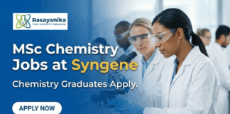 MSc Chemistry Jobs at Syngene | Chemistry Graduates Apply