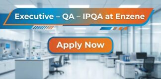 Quality Assurance Executive Jobs at Enzene | MSc Chemistry Jobs