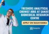Analytical Chemist Jobs 2026 | Freshers Chemistry Jobs | Freshers Analytical Chemistry Jobs
