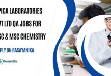 Chemistry QA Jobs at Spica Laboratories Pvt Ltd, Apply on Rasayanika