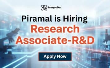MSc Chemistry Jobs at Piramal | Apply Now Research Associate Jobs at Piramal | MSc Chemistry Graduates Apply Now