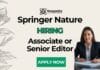 Springer Nature Careers: Senior Editor | Apply Now