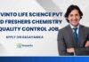 Freshers Chemistry Quality Control Job at Revinto Life Science Pvt Ltd, Apply on Rasayanika