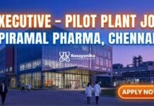 Executive-Pilot Plant Job at Piramal Pharma Solutions – Chem & Chem Engg Apply Now Executive Jobs at Piramal Pharma | Chemistry Candidates Apply Now