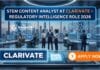 STEM Content Analyst – Regulatory Intelligence Role, BSc Chemistry Apply Now Chemistry Jobs at Clarivate | STEM Content Analyst – Regulatory Intelligence Role