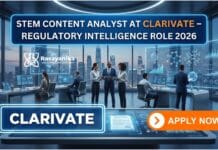 STEM Content Analyst – Regulatory Intelligence Role, BSc Chemistry Apply Now Chemistry Jobs at Clarivate | STEM Content Analyst – Regulatory Intelligence Role