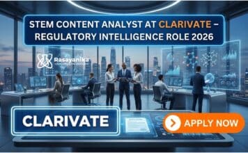 STEM Content Analyst – Regulatory Intelligence Role, BSc Chemistry Apply Now Chemistry Jobs at Clarivate | STEM Content Analyst – Regulatory Intelligence Role