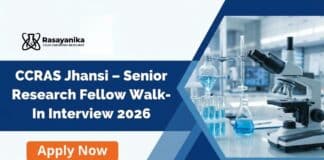 Research Jobs at CCRAS | MSc Chemistry Jobs | Attend the Walk-In Interview 