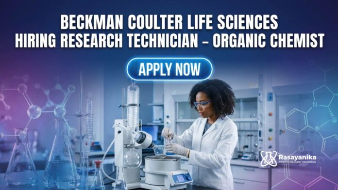 Research Technician Chemist Job at Beckman Coulter Life Sciences | Apply Now Research Technician Chemist Job at Beckman Coulter Life Sciences | Apply Now