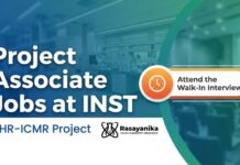 Chemistry Project Associate Jobs at INST | Attend the Walk-In Interview | DHR-ICMR Project Project Associate Jobs at INST | Attend the Walk-In Interview | DHR-ICMR Project