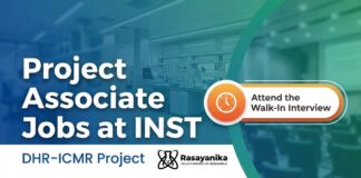 Project Associate Jobs at INST | Attend the Walk-In Interview | DHR-ICMR Project