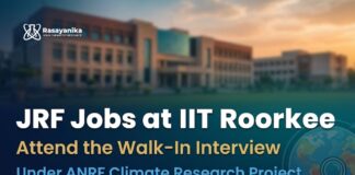 JRF Jobs at IIT Roorkee | Attend the Walk-In Interview | Under ANRF Climate Research Project