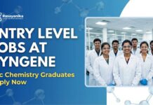 Entry Level Jobs at Syngene | MSc Chemistry Graduates Apply Now Entry Level Jobs at Syngene | BSc Chemistry Graduates Apply Now