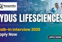Chemistry Jobs at Zydus Lifesciences Walk-In Interview 2026 | Ahmedabad Chemistry Jobs at Zydus Lifesciences Walk-In Interview 2026 | Ahmedabad