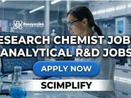 Research Chemist Jobs | Analytical R&D Jobs in Scimplify