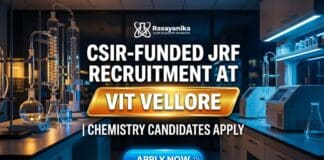 JRF Jobs at VIT Vellore | MSc Chemistry Candidates Apply Now