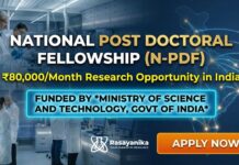 ANRF National Post Doctoral Fellowship (N-PDF) 2026 – Call Open, Applications Invited National Post Doctoral Fellowship (N-PDF) | ANRF Funded Projects