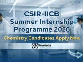 CSIR-IICB Summer Internship & Dissertation Programme 2026 | Kolkata