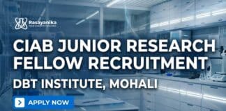 Junior Research Fellow Recruitment at CIAB | DBT Institute, Mohali