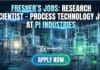 Freshers Chem Jobs at PI Industries | Apply for the Research Scientist – Process Technology Role Freshers Jobs at PI Industries | Apply for the Research Scientist – Process Technology Role