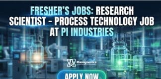 Freshers Jobs at PI Industries | Apply for the Research Scientist – Process Technology Role