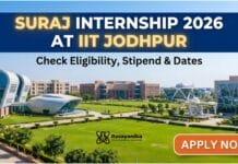IIT Jodhpur SURAJ 2026 – Summer Undergraduate Research at Jodhpur, Applications Invited Research Opportunities at IIT Jodhpur | SURAJ Internship 2026