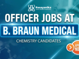 Officer Jobs at B. BRAUN MEDICAL | Chemistry Graduates Apply
